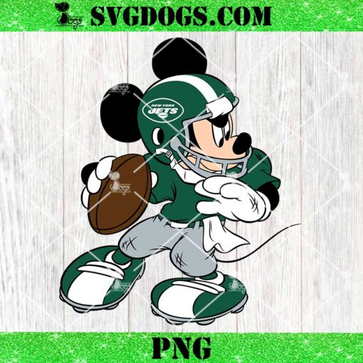 Mickey Mouse New York Jets Football PNG, Disney NFL PNG