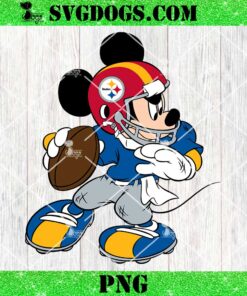 Mickey Mouse Pittsburgh Steelers Football PNG, Disney NFL Sport PNG