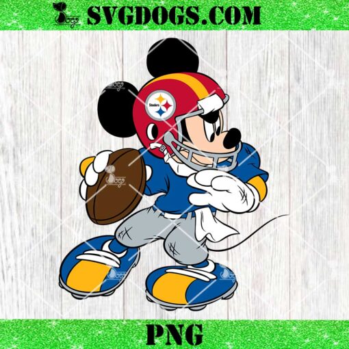 Mickey Mouse Pittsburgh Steelers Football PNG, Disney NFL Sport PNG