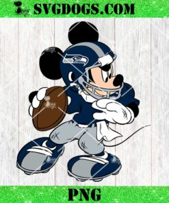 Mickey Mouse Seattle Seahawks Football PNG, Disney NFL Seattle Seahawks PNG