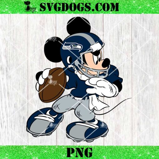 Mickey Mouse Seattle Seahawks Football PNG, Disney NFL Seattle Seahawks PNG