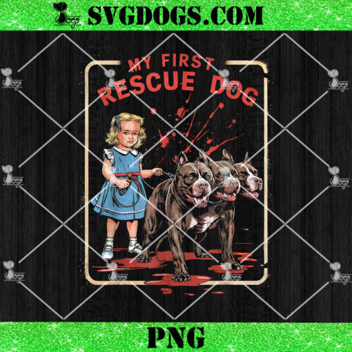 My First Rescue Dog PNG, Vintage Horror PNG