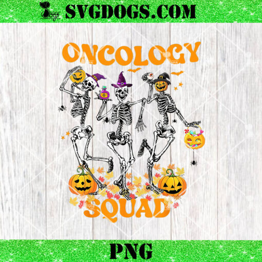 Oncology Squad Skeleton Halloween PNG