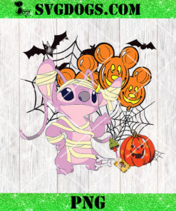 Pink Stitch Halloween Costume PNG, Trick Or Treat PNG, Disney Pumpkin PNG