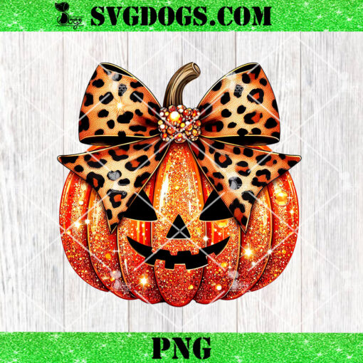 Pumpkin Leopard Bow PNG, Halloween PNG