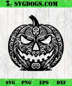 Pumpkin Mandala SVG, Mandala Halloween SVG