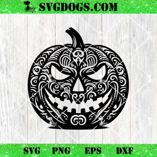 Pumpkin Mandala SVG, Mandala Halloween SVG