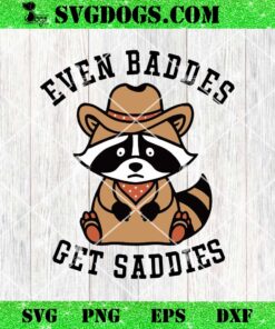 Raccoon Even Baddies Get Saddies SVG, Racoon In Plaid SVG PNG EPS DXF