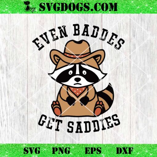 Raccoon Even Baddies Get Saddies SVG, Racoon In Plaid SVG PNG EPS DXF