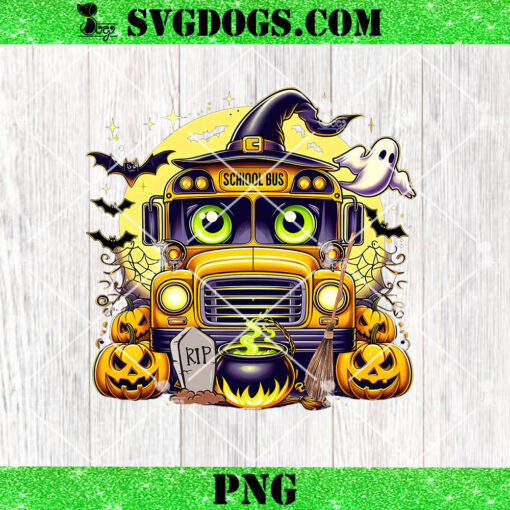 School Bus Halloween PNG