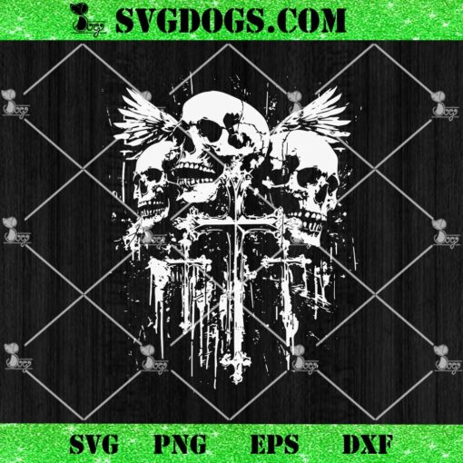 Skull Cross SVG, Y2K Goth Alt Grunge SVG, Gothic Emo Aesthetic SVG