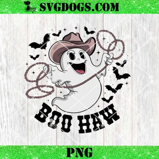 Spooky Boo Haw Western Halloween PNG, Cowboy Ghost PNG