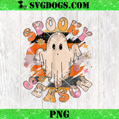 Spooky Season PNG, Groovy Spooky Season Ghost Halloween PNG