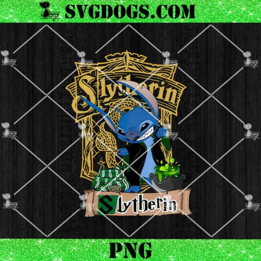 Stitch Harry Potter Slytherin PNG, Stitch Witch PNG