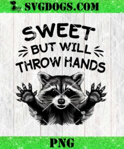 Sweet But Will Throw Hands Raccoon PNG, Assertive PNG