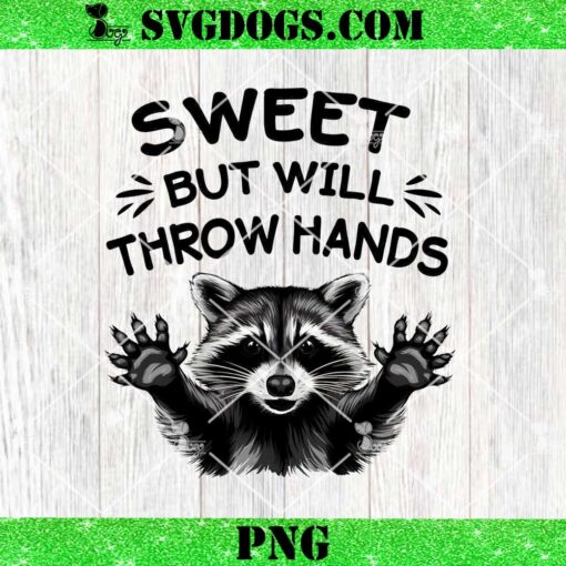 Sweet But Will Throw Hands Raccoon PNG, Assertive PNG