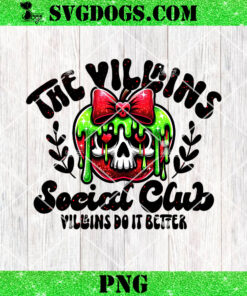 The Villains Social Club Villains Do It Better Candy Apple Bow PNG, Halloween PNG