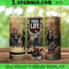 Thug Life Horror Movies 20oz Tumbler Wrap PNG, Halloween Tumbler Wrap PNG