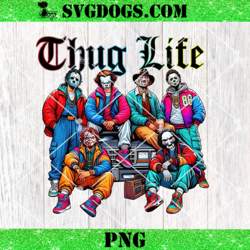 Thug Life Horror Friends PNG, Friends Horror Characters PNG, Horror Movie Killers PNG