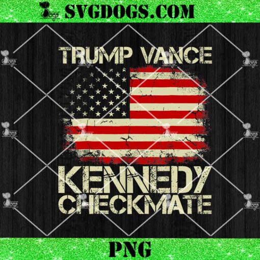 Trump Vance Kennedy Checkmate Flag USA PNG, Election Republican Checkmate Conserve The Win PNG