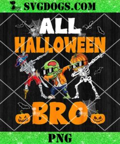 All Halloween Bro Dabbing Skeleton Jack O Lantern Boys Kids PNG, Dabbing Skeleton PNG