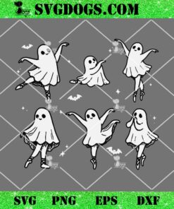 Ballet Ghost SVG, Ballet Dancer SVG, Spooky Dance Kids Halloween SVG