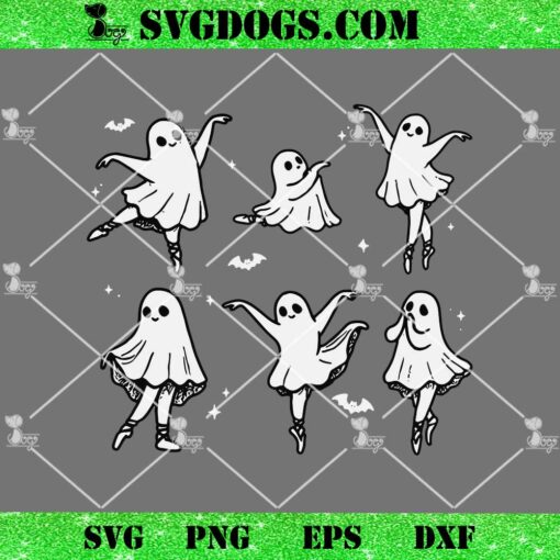 Ballet Ghost SVG, Ballet Dancer SVG, Spooky Dance Kids Halloween SVG