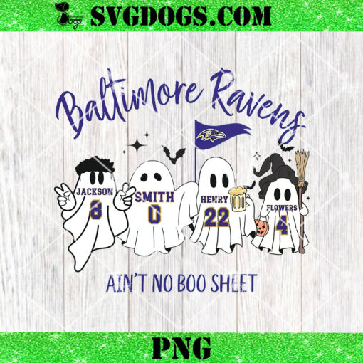 Baltimore Ravens Football Halloween PNG, Ain’t No Boo Sheet PNG,  Ravens Boo Sheet Ghost PNG