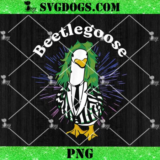 Beetlegoose Beetlejuice Halloween PNG, Funny Silly Goose Spooky PNG