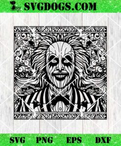 Beetlejuice Halloween Mandala SVG, Beetle Juice Halloween Movie Character SVG