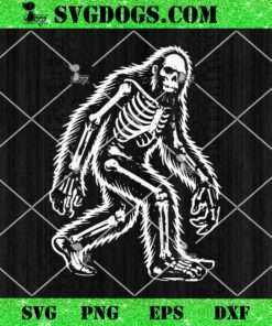 Bigfoot Sasquatch Halloween Skeleton SVG, Bigfoot Halloween SVG PNG