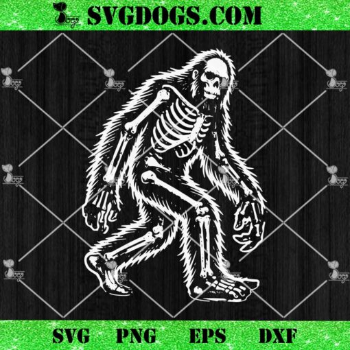 Bigfoot Sasquatch Halloween Skeleton SVG, Bigfoot Halloween SVG PNG