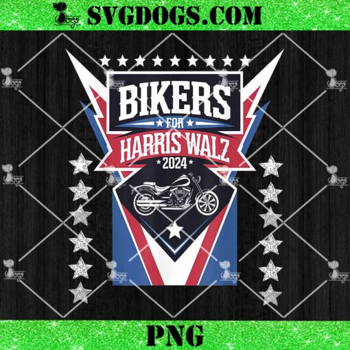 Bikers For Harris Walz 2024 PNG, Harris Waltz 2024 Election PNG