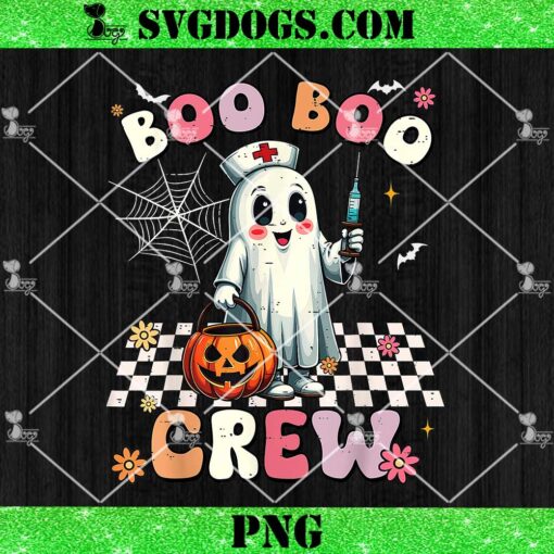 Boo Boo Crew Halloween PNG, Ghost Nurse PNG