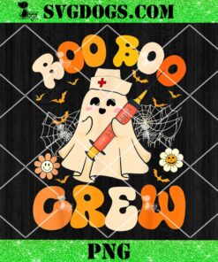 Boo Boo Crew PNG, Funny Ghost Nurse PNG, Halloween Nursing RN PNG