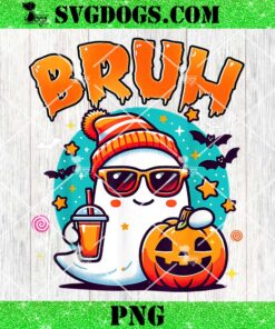 Bruh Ghost Halloween PNG, Cute Ghost Drink PNG, Trick Or Treat Candy PNG