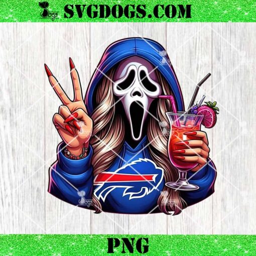 Buffalo Bills Mama Ghostface PNG, Mom Horror Ghostface NFL PNG, Horror Characters Football PNG