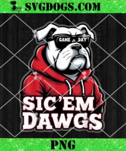 Bulldogs Football Spirit Game Day PNG, Sic’em Dawgs PNG