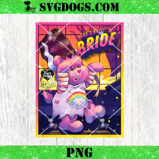 Care Bears PNG, Universal Monsters Cheer Bear Bride PNG