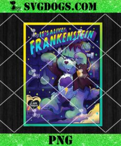 Care Bears x Universal Monsters Grumpy Bear Frankenstein PNG, It’s Alive Frankenstein PNG