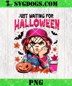 Chucky Just Waiting For Halloween PNG, Horror Halloween PNG, Pink Chucky PNG