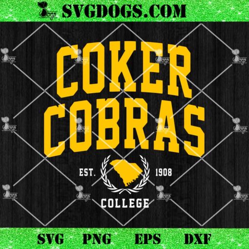 Coker College Cobras Est 1908 SVG, Coker Cobras SVG PNG EPS DXF