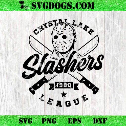 Crystal Lake Slashers League 1980 SVG, Jason Voorhees SVG PNG DXF EPS