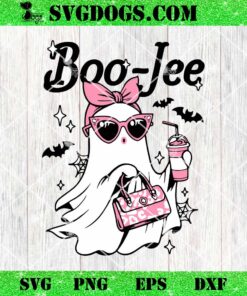 Cute Boo Jee Ghost Halloween Bandana SVG, Ghost Coffee Womens SVG