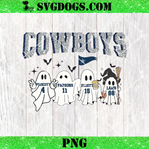 Dallas Cowboys Boo Sheet Ghost PNG, Football Halloween PNG, Faux Glitter Cowboys Crewneck PNG