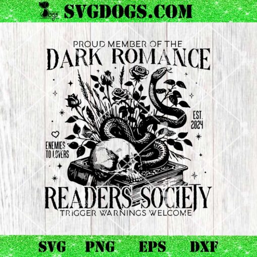 Dark Romance Readers Society SVG, Book Lover SVG, Bookish SVG