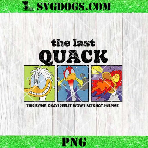 Disney Hot Ones Donald Duck PNG, The Last Quack Panels Distressed PNG