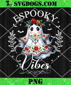 Espooky Vibes Maestra Halloween Spanish PNG, Ghost Halloween PNG