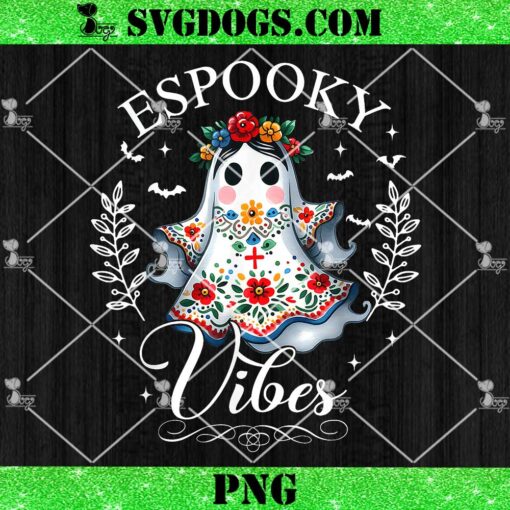 Espooky Vibes Maestra Halloween Spanish PNG, Ghost Halloween PNG