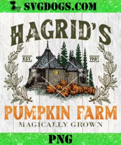 Fall Hagrid’s Pumpkin Farm Patch PNG, Autumn Pumpkin Garden PNG